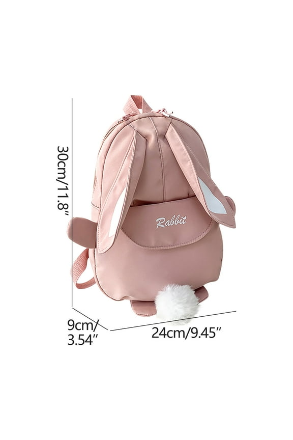 Travel Bags Women Solid Color Small Backpack Schoolbag Lightweight Student Schoolbag Personalized Bunny Backpack