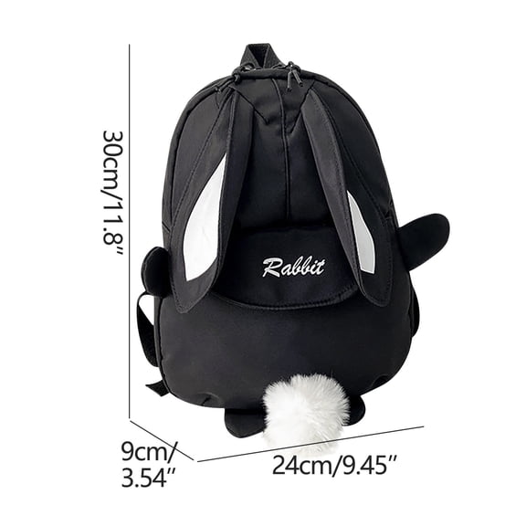 Jacenvly Travel Bags Women Solid Color Small Backpack Schoolbag Lightweight Student Schoolbag Personalized Bunny Backpack ..