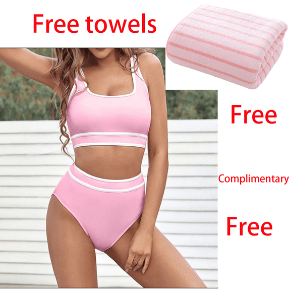 Jacenvly Two-Piece Sets Cami Bra Polyester, Swimsuit (Women’s)