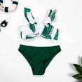thumbnail image 1 of Jacenvly Two Piece Swimsuit Toddler Clearance Skin-Friendly Baby Girls Swimwear Children's Swimsuit Scollop Sleeveless Split Swimsuit Bikini Bathing Suit Swimming Set 14-15 Years Green, 1 of 9