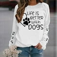 thumbnail image 1 of Jacenvly Valentine'S Day Shirt Woman Crew Neck T Shirt Casual Long Sleeve Shirt Soft Comfort Letter Print Valentine Day Fashion Women Printed Women Sweatshirt Tops White, 1 of 4