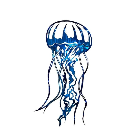 Jacenvly Valentines Day Decor Jellyfish Metal Iron Art Crafts Indoor Wall Decoration Bedroom Decor