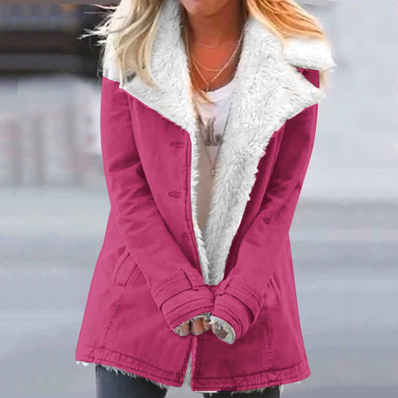 Jacenvly Winter Coats for Women Clearance Soft Comfortable Plush