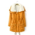 thumbnail image 1 of Jacenvly Winter Coats for Women Soft Comfortable Plush Jackets for Women Solid Lapels Zipper Pocket Mid-Length Dresses for Women Loose Casual Womens Long Sleeve Tops, 1 of 8