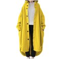 thumbnail image 1 of Jacenvly Winter Coats for Women Solid Flannel Jacket Thickening Warmth Long Sleeve Cardigan Hoodlies Button Pocket Jacket Casual Fashion Below The Knee Blouse, 1 of 5