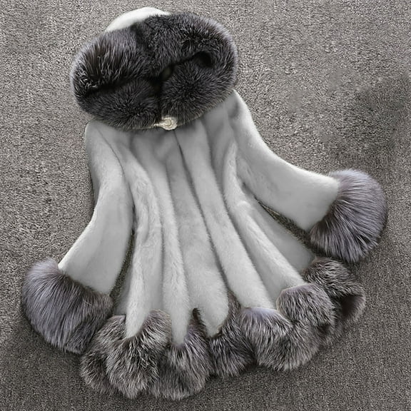 Jacenvly Winter Jackets Women Solid Plush Jacket Soft Comfortable Long Sleeve Cardigan Hoodlies 1 Overcoat Loose Casual Long Blouse