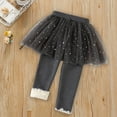 thumbnail image 1 of Jacenvly Winter Pants for Kids Skin-Friendly Girl Knit Leggings Casual Cute Winter Girls Warm Fleece Lined Leggings Elastic Cotton Pants Suitable for 2-8 Years Old Gray, 1 of 7