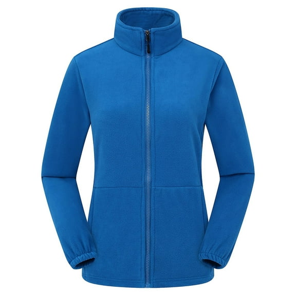 Jacenvly Women Winter Coats Soft Warm Plush Jackets for Women Solid Stand-Up Collar Zipper Pocket Short Dresses for Women Casual Trendy Womens Long Sleeve Tops