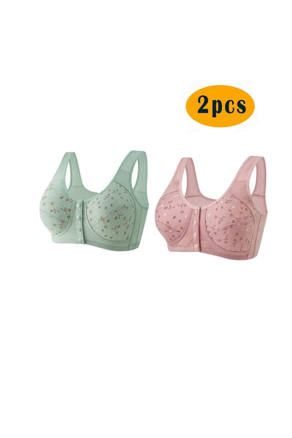 Women's New Arrivals Push up Bras for Women 2Pc Comfortable Lace Breathable Bra Underwear No Rims Easy Care Wireless Bras for Women Pink