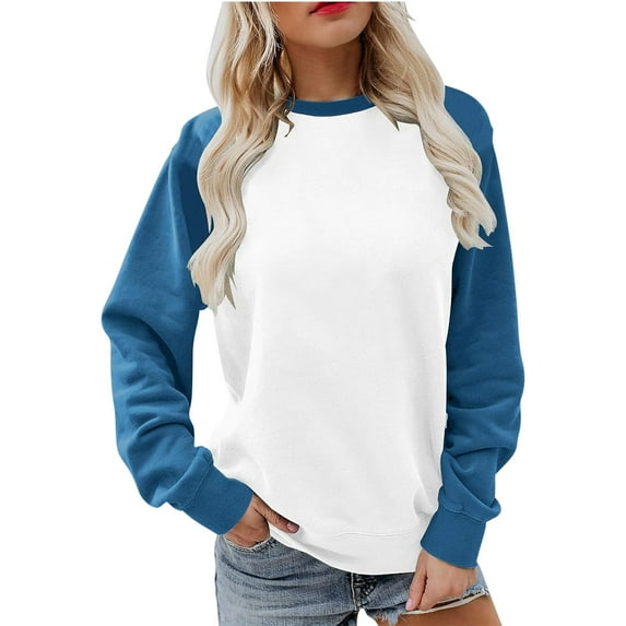 Jacenvly Womens Sweatshirt New Long Sleeve Print Crewneck Sweatshirt For Women Casual Fashion Soft Comfort Pullover Sweaters