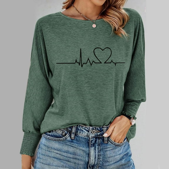 Jacenvly Womens Sweatshirt Long Sleeve Pumpkin Print Crewneck Sweatshirt For Women Casual Fashion Soft Comfort Pullover Sweaters