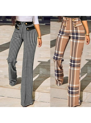 The Holtz High Waist Plaid Pants