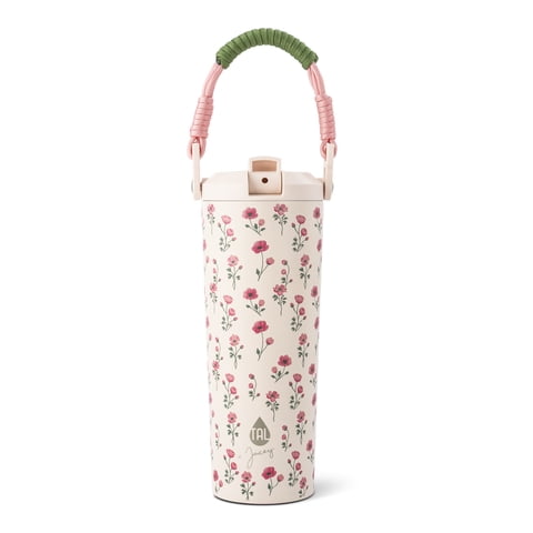 Jacey Duprie x TAL Hudson 24oz Stainless Steel Water Bottle with Paracord Handle, Rosette