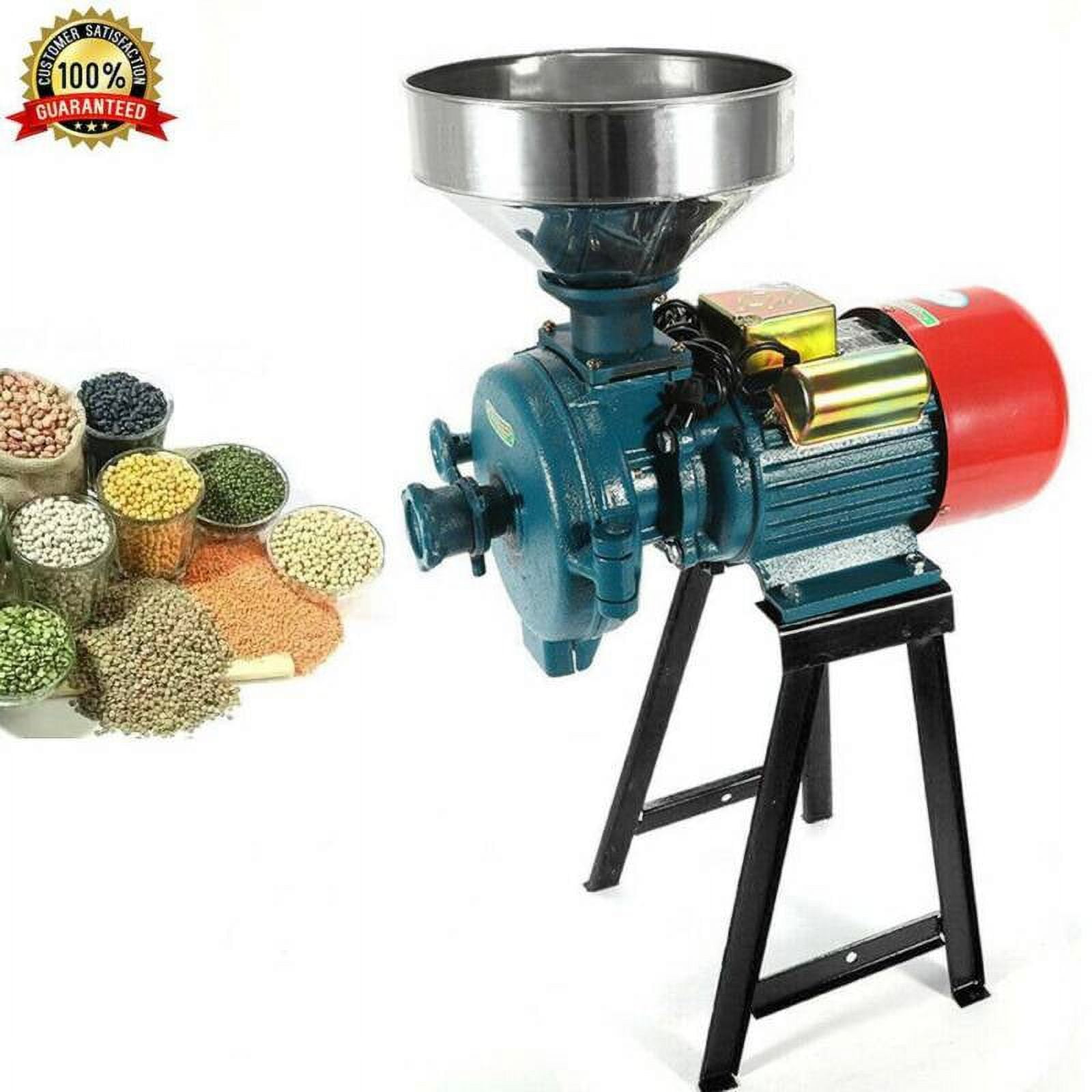 Jacgood 110V 3000W Electric Grain Mill Grinder Corn Grinder, Dry Corn Grain Rice Wheat Feed Grinding Machine with Funnel