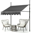 thumbnail image 1 of Jacgood 118.1"×47.2" Retractable Patio Awning, Manual Crank Handle Sunshade Shelter, Outdoor Canopy for Deck, Adjustable Height Ranging 78.7 to 118.1 in, Suitable for Patio/Balcony/Yard,Gray, 1 of 12
