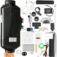 thumbnail image 1 of Jacgood 12V Diesel Air Heater,Digital Display 5KW for Car Trucks Motor-home Boat Bus Can(with LCD Monitor, Tank & Silencer),Black, 1 of 12