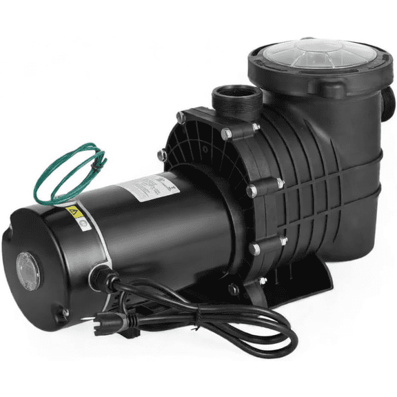 Jacgood 2.0 HP 110-120V /220-240V Inground/Above Ground Swimming Pool Pump, Dual Voltage Self Primming Pool Pump with Strainer Filter Basket & Drain Plug, 1500W 60HZ Silent Operation