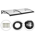 thumbnail image 1 of Jacgood 40"x80" Large Sink Awnings Canopy for Rain Snow Protection Black Bracket & Transparent Board, 1 of 9
