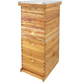 Jacgood 5 Box Bee Box for BeekeepingLangstroth beehive with 2 Deep Boxes & 3 Super Boxes without Frames