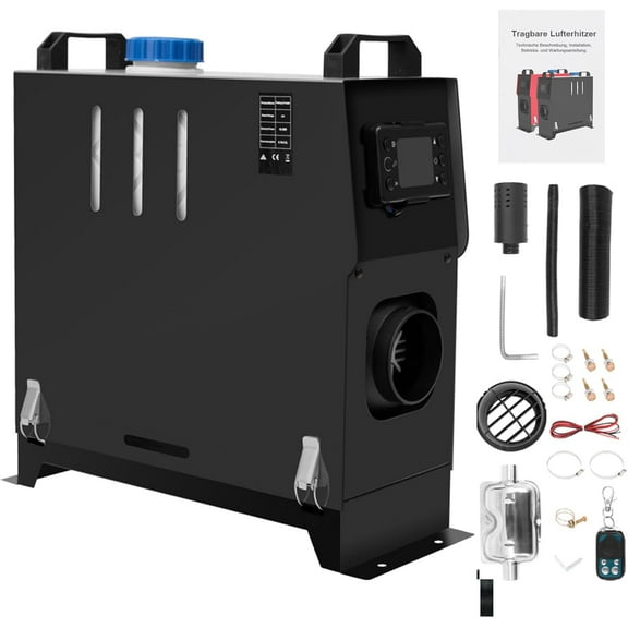 Jacgood 5KW Diesel Air Heater All in One,Fast Heating,for RV Truck, Boat,Bus,Car Trailer, Motorhomes,Caravans (Black)