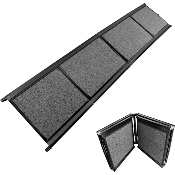 Jacgood 67" Foldable Dog Ramps Large Dogs, Dog Car Ramp with Non-Slip Rug Surface, Pet Ramp Stairs Portable,Dog Steps for Medium & Large Dogs Up to 200 LBS, Get Into a Car, SUV & Truck