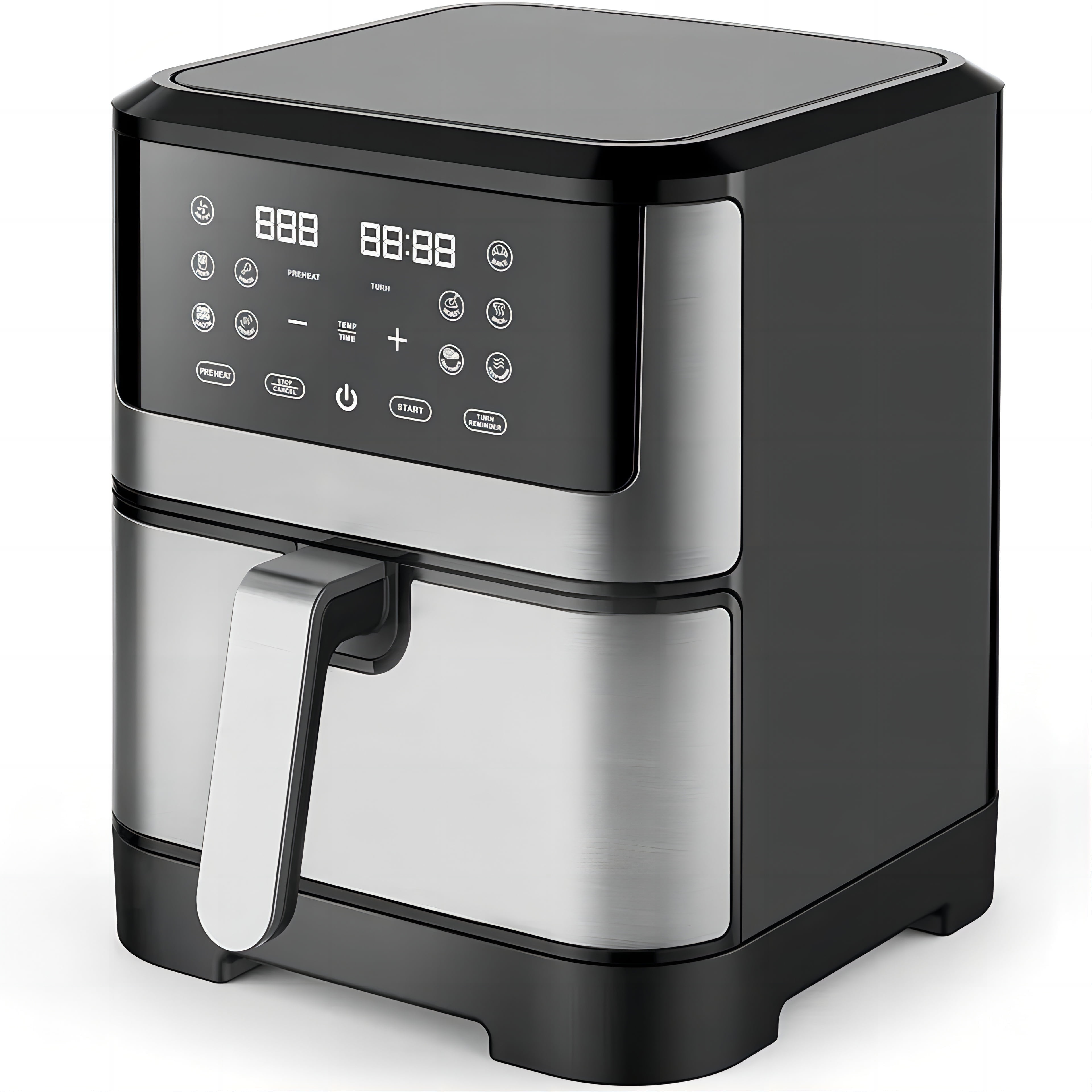 Jacgood 8QT 1500W Air Fryer Oven, 10-in-1 Family-Sized Oven, Digital Air Fryer Oil Free Low Fat Healthy Cooker With Touch Screen and Temperature Control