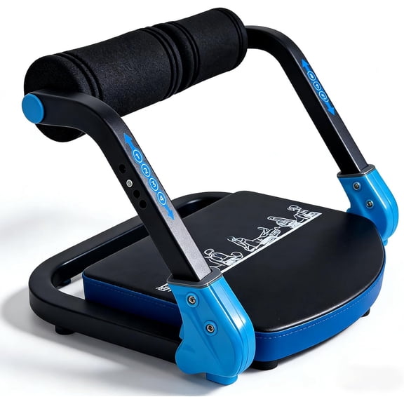 Jacgood Ab Machine,Sit Up Exercise Equipment & Core Machine, Home Workout Equipment,Adjustable Ab Trainer, with 3 Resistance Levels & 2 Resistance Bands