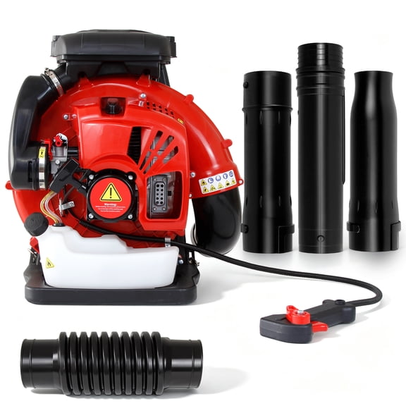 Jacgood Backpack Leaf Blower Easy-Carry, 80cc Gas Powered 930 CFM 275 MPH, Padded Adjustable Straps & Low Vibration, One-Pull Start