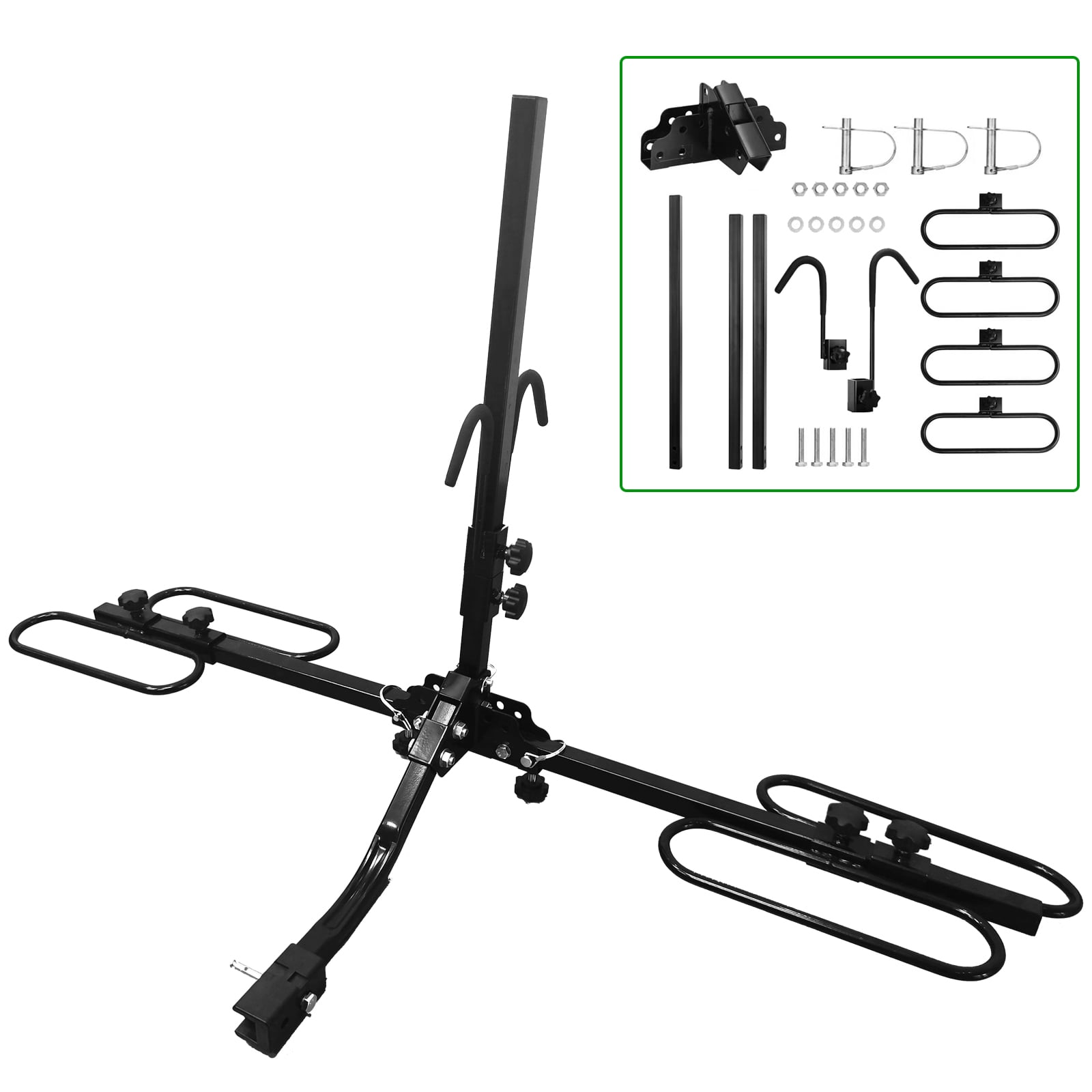 Jacgood Bike Rack Heavy Duty 2 Bicycle Hitch Mount Bike Rack Carrier ...