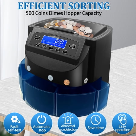 Jacgood Business Grade Coin Counter, Sorter, and Wrapper with a 270 coins Per Minute Speed