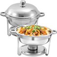 thumbnail image 1 of Jacgood Chafing Dishes for Buffet Set, 2 Pack Chafers for Catering, Round Chafing Dish Buffet Set with Lids, Chafers and Buffet Warmers Sets, Serving Food Warmer, 1 of 1