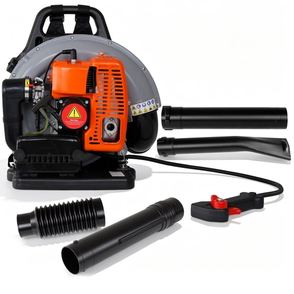 Jacgood Commercial Backpack Leaf Blower Gas Powered 63cc, 665 CFM 230 MPH 3HP Heavy Duty 2-Cycle Engine for Landscaping & Yard Work
