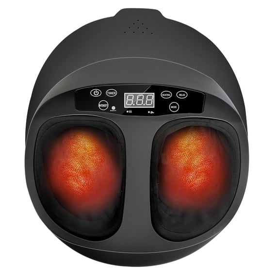Jacgood Foot Massager with Heat, Vibration,Rolling Compression Feet Massager Machine for Plantar Fasciitis,Neuropathy Pain,Multi-Level Settings & Adjustable Intensity