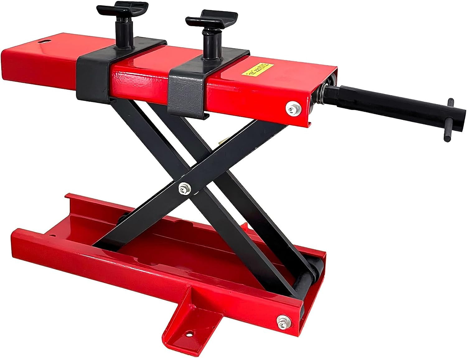 Jacgood Motorcycle Jack, Scissor Jack with 2 Brackets 1100 LB Capacity