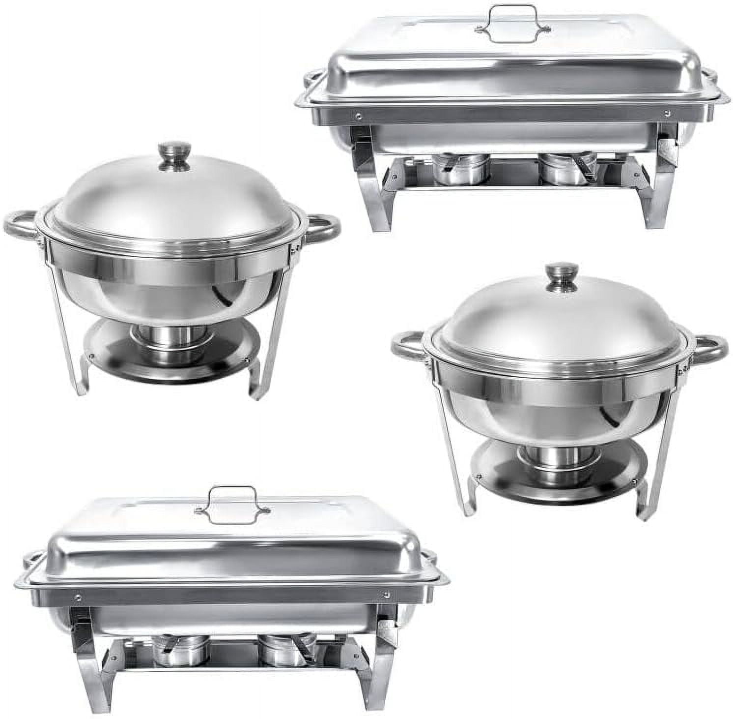 Jacgood Stainless Steel Chafing Dish Buffet Set,2 Rectangular Chafers