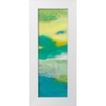 thumbnail image 1 of Jachimiec, Sue 11x24 White Modern Wood Framed Museum Art Print Titled - Teal Dot Panels I, 1 of 4
