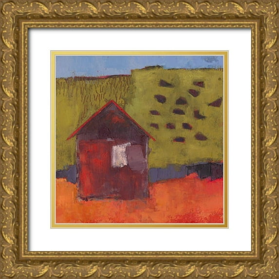Jachimiec, Sue 12x12 Gold Ornate Wood Framed with Double Matting Museum Art Print Titled - Oosburg Barn