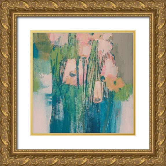 Jachimiec, Sue 12x12 Gold Ornate Wood Framed with Double Matting Museum Art Print Titled - Posy V