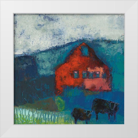 Jachimiec, Sue 12x12 White Modern Wood Framed Museum Art Print Titled - Bremen Bluff Barn