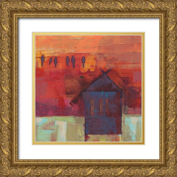 Jachimiec, Sue 20x20 Gold Ornate Wood Framed with Double Matting Museum Art Print Titled - Bird Barn