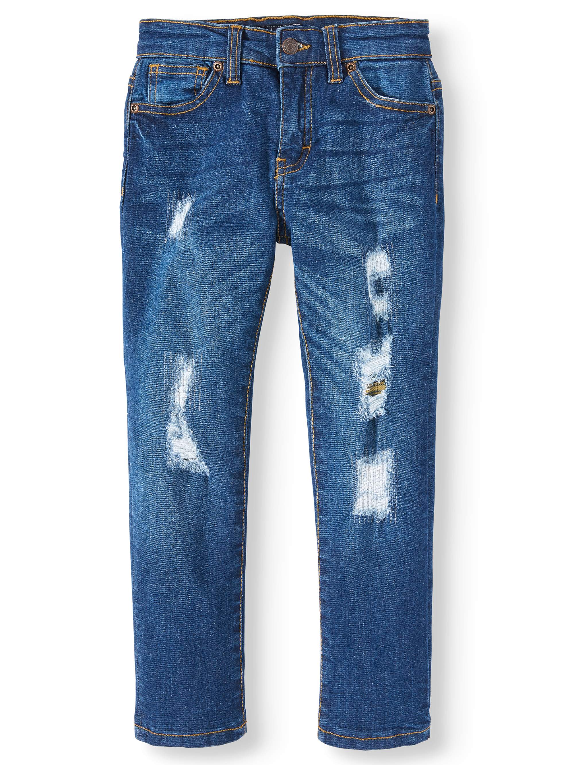 Jachs Boys 4-18 Skinny Jersey Lined Jeans w/Flannel Cuff - Walmart.com