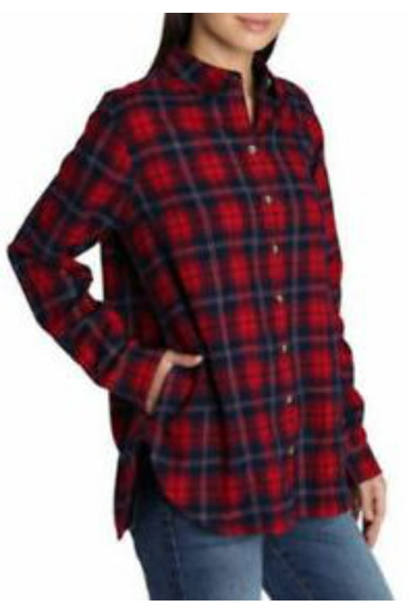 Jachs Girlfriend Women's Plaid Shirt Lightweight Cozy Super Soft Flannel New