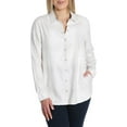 thumbnail image 1 of Jachs Girlfriend Women's Super Soft Feel Flannel Shirt (White, Large), 1 of 11