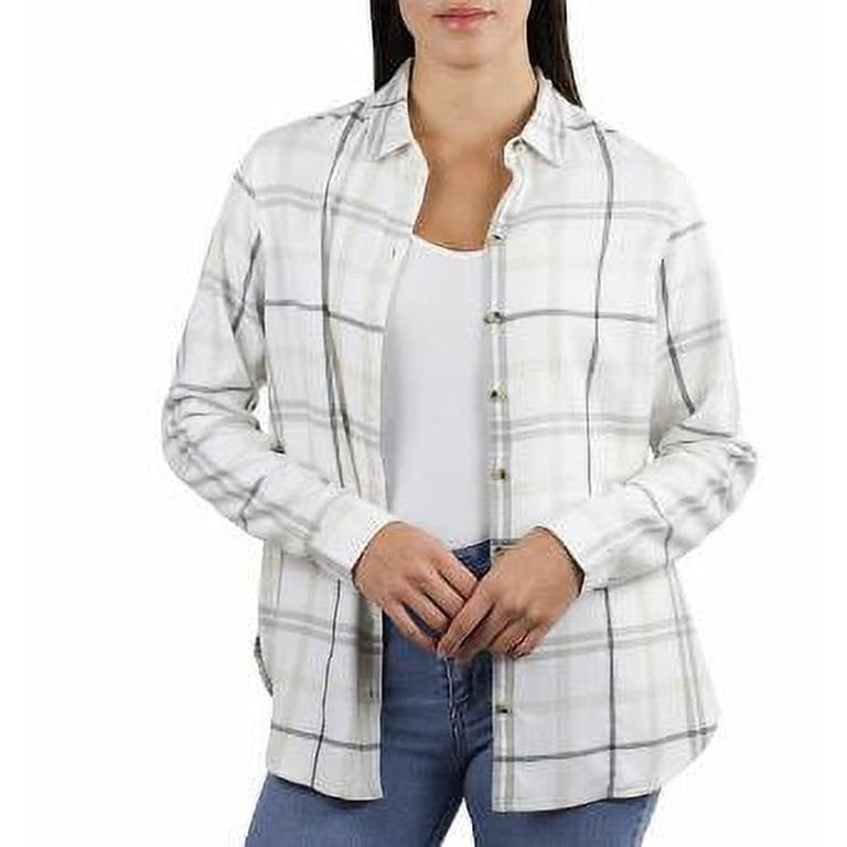 Chemise Femme BKE En Rayonne à Carreaux - Taille XS, Manches Longues, Boutonnée, Occasion Très Bon état