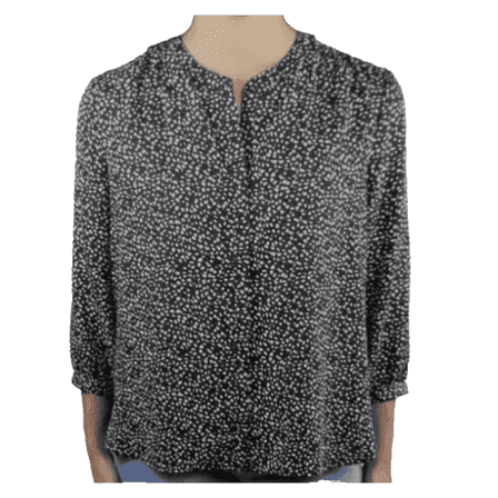 Jachs Girlfriend Womens 3/4 Sleeve Top, Black, Medium