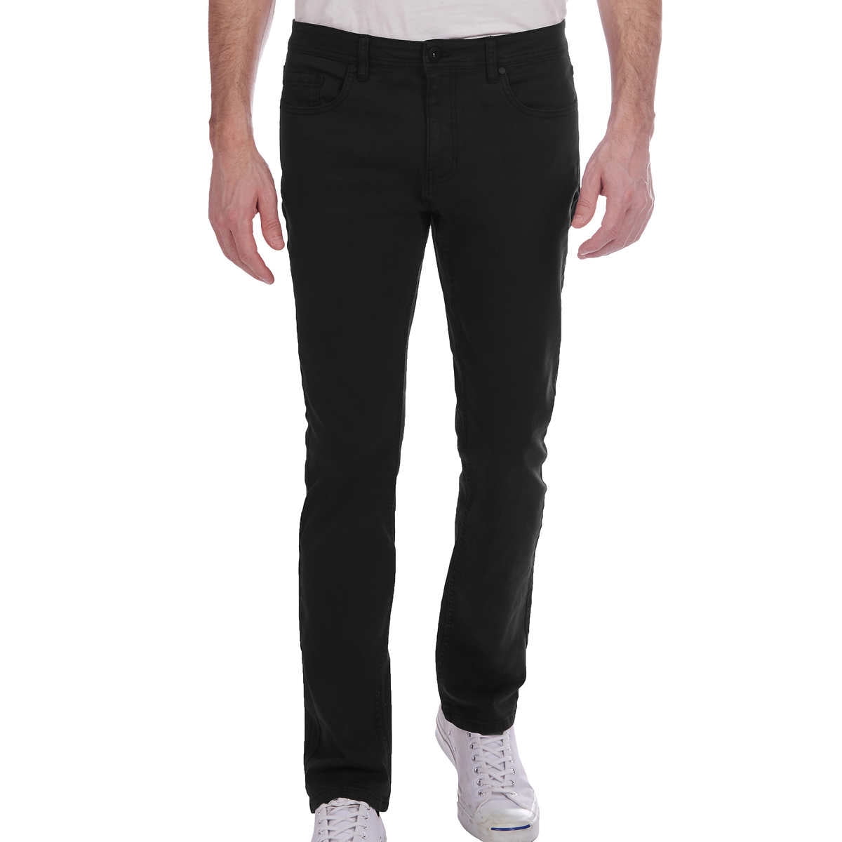 Jachs Men’s 5 Pocket Stretch Pant (Black, 32W x 32L)