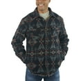 thumbnail image 1 of Jachs Men's Aztec Sherpa Lined Wool Blend Button Closure Shirt Jacket (Black, XL), 1 of 9