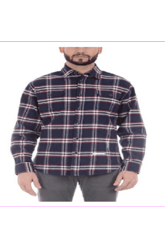 Jachs Men’s Brawny Flannel Shirt Long Sleeve L/Navy/Red