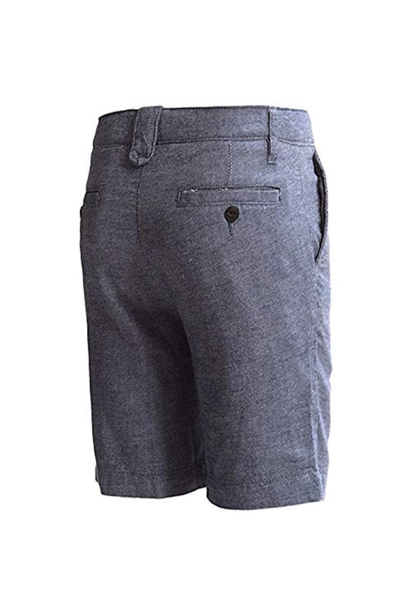 Jachs Men's Flat-Front Linen Shorts (Light Grey, 30)