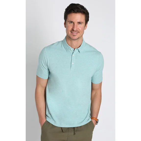 Jachs Men's Pima Cotton Blend Lightweight Short Sleeve Polo Shirt